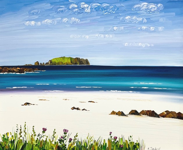 'Wild Thistles Bosta Beach Lewis' by artist Sheila Fowler